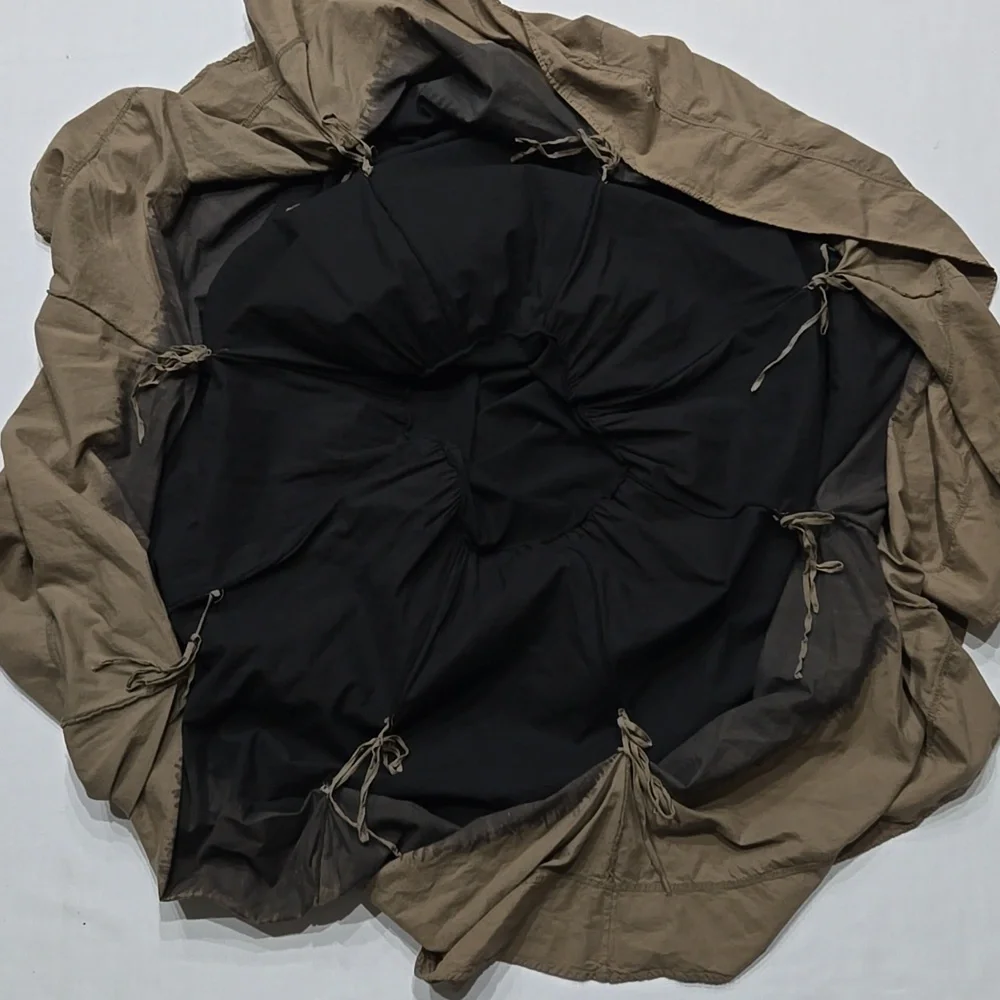 Luna Luz Women's Dress Size Medium Bubble Tie Hem Dip Dye Hippie Festival Cotton - Picture 12 of 15